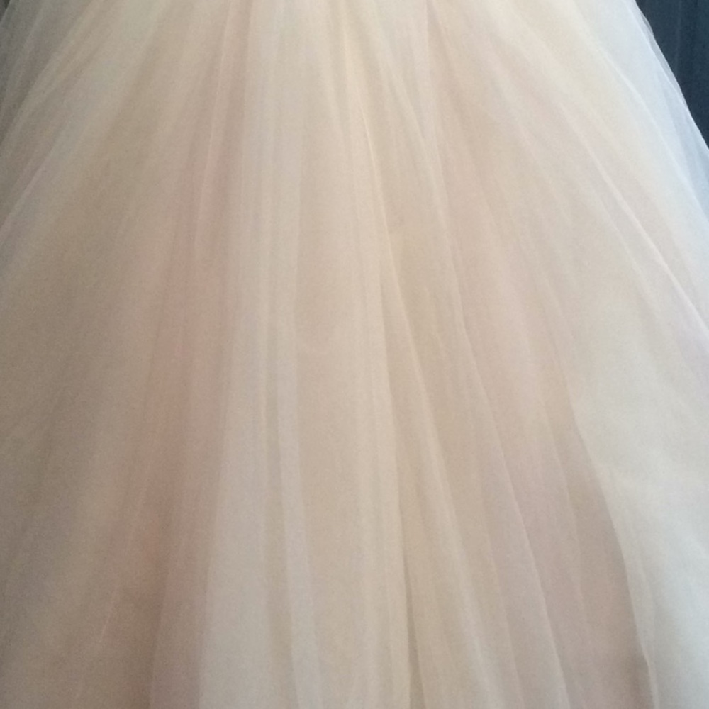Justin Alexander Sweetheart Gown and Veil. - Picture 3 of 13